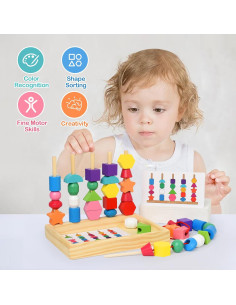 Juego de Secuenciación de Perlas Montessori Gserin 22x16 cm 2