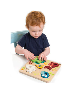 Rompecabezas Táctil Animales Tender Leaf Toys - 5 Piezas 21x21cm 2