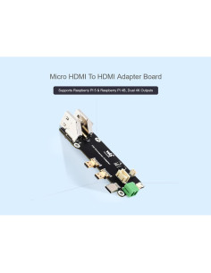 Adaptador Micro HDMI a HDMI Waveshare para Raspberry Pi 5/4B 4K 2