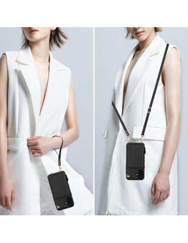 Funda Cartera Bocasal para iPhone 16 Plus con RFID Negro