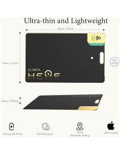 Tarjeta Rastreadora SLIMCA HERE 0.9mm Bluetooth Recargable 2