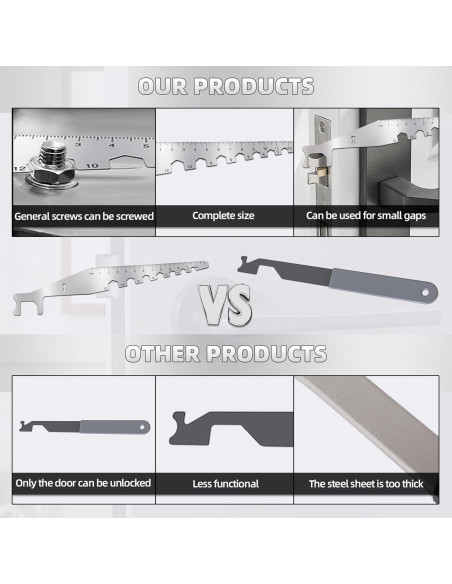 Juego de Llave Multifuncional DRAINJH de Acero Inoxidable - 2 Piezas