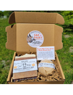Juego de Regalo Jabón de Leche de Cabra S&E Dairy 198g 2