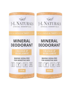 Desodorante Mineral J&L Naturals 85 g x 2 | Vegano y Natural