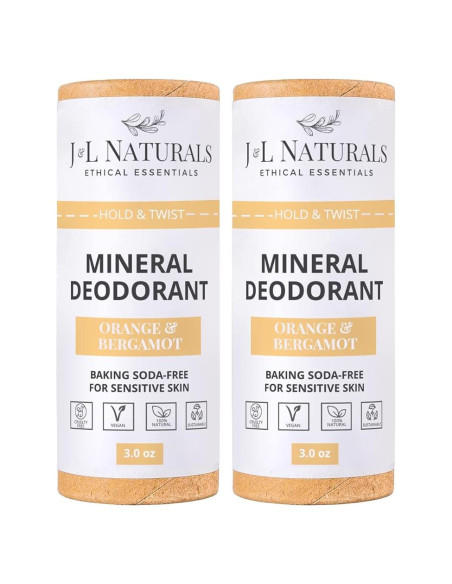Desodorante Mineral J&L Naturals 85 g x 2 | Vegano y Natural Desodorante Mineral J&L Naturals 85 g x 2 | Vegano y Natural