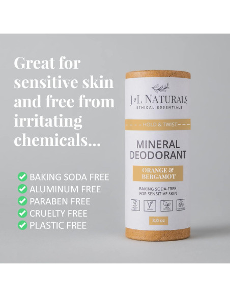 Desodorante Mineral J&L Naturals 85 g x 2 | Vegano y Natural Desodorante Mineral J&L Naturals 85 g x 2 | Vegano y Natural