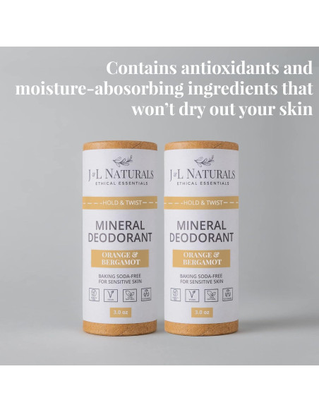 Desodorante Mineral J&L Naturals 85 g x 2 | Vegano y Natural Desodorante Mineral J&L Naturals 85 g x 2 | Vegano y Natural
