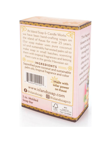 Jabón de Coco Hecho a Mano Island Soap 56.7g Plumeria Jabón de Coco Hecho a Mano Island Soap 56.7g Plumeria