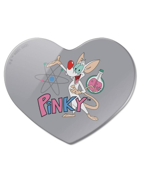 Imán de Nevera Acrílico Corazón Pinky y el Cerebro