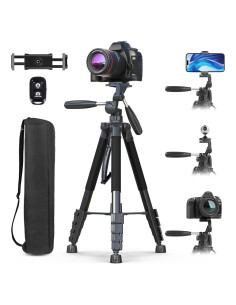 Trípode UBeesize 187.96 cm para Cámara y Teléfono con Control Remoto