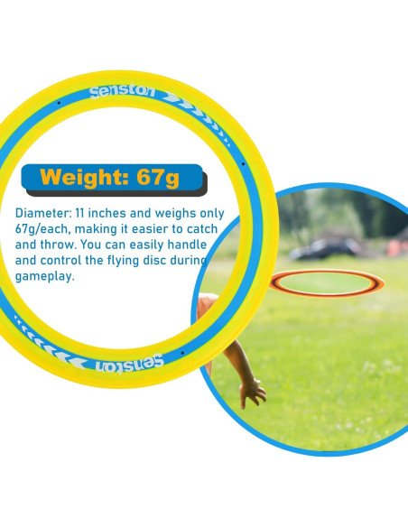 Discos Voladores Senston 27,94 cm Suaves 3 Pcs Diversión Familiar Discos Voladores Senston 27,94 cm Suaves 3 Pcs Diversión Familiar