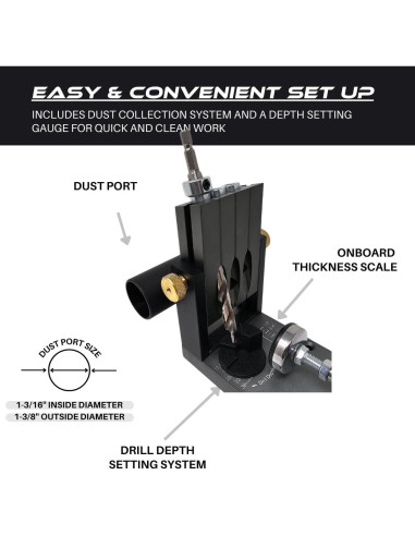 Plantilla de Agujeros en Ángulo Massca M1 - Aluminio Ajustable
