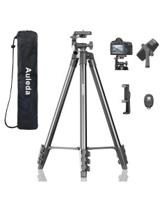 Trípode ligero Auleda VT-831S para cámara y teléfono, 152.4 cm