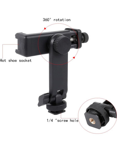 Adaptador de Montaje para Trípode Universal R6 - Soporte para Teléfonos y Cámaras