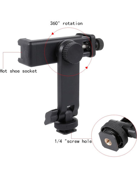 Adaptador de Montaje para Trípode Universal R6 - Soporte para Teléfonos y Cámaras