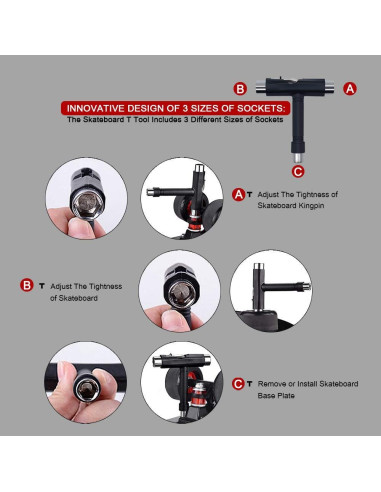 Herramienta Multifuncional C&Xanadu para Patineta Todo-en-Uno