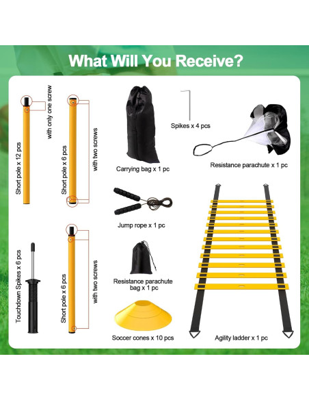 Juego de Entrenamiento de Agilidad Supvision 24 Piezas