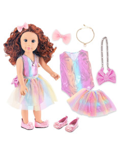 Muñeca Americana ZITA ELEMENT 45.72 cm con Ropa y Accesorios