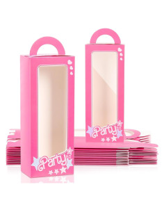 Paquete de 18 Cajas de Fiesta Rosadas EGEN con Ventana