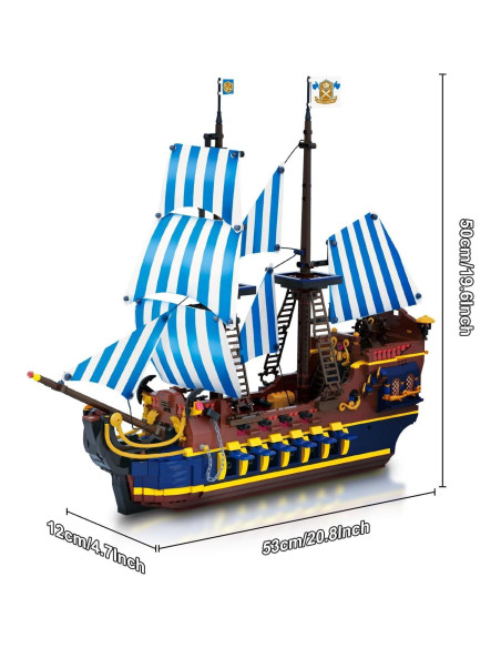 Barco Pirata YESHIN 7039 - Set de Construcción 2010 Piezas