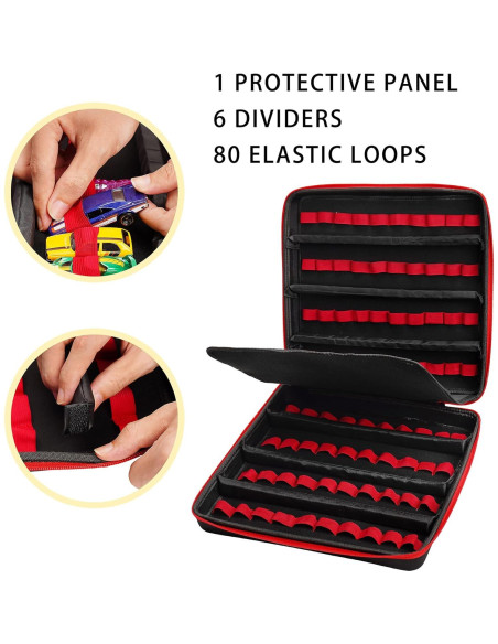 Caja de Transporte Organizador de Juguetes Qiteyz 80 Coches Caja de Transporte Organizador de Juguetes Qiteyz 80 Coches