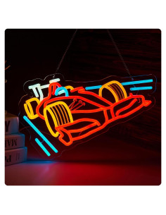Luz de neón decorativa ORIXIAYE coche de carreras 41.4x27.2cm