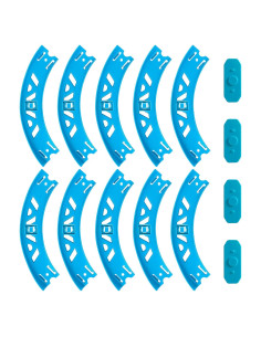 Pista Curva Azul para Hot Wheels - 10 Piezas con Conectores