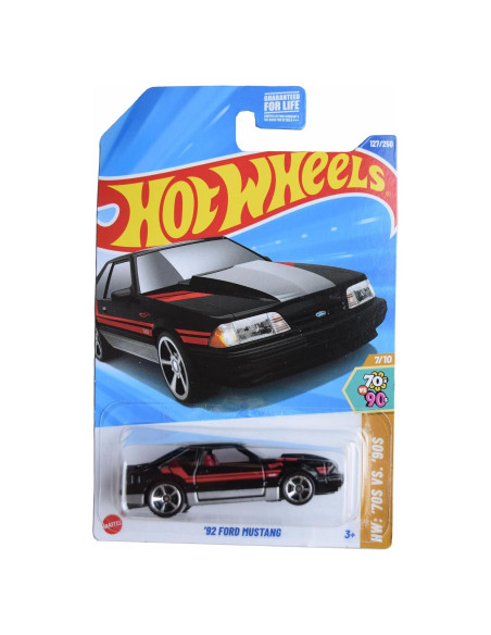 Hot Wheels 92 Ford Mustang Escala 1:64 Mattel Negro