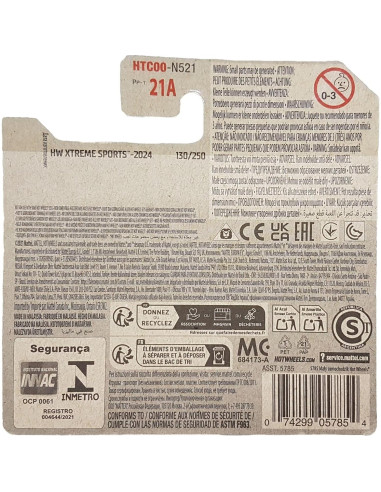 Hot Wheels HW450F Xtreme Sports Car Naranja y Negro 7.6 cm