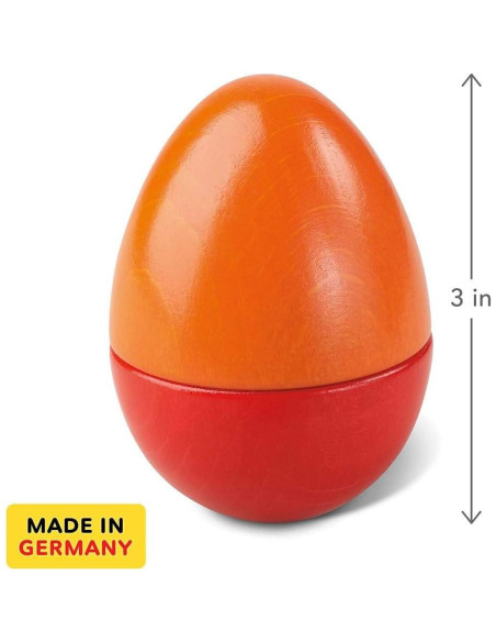 HABA Huevos Sonajeros de Madera - 5 Sonidos Acústicos para Niños