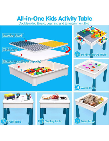 Mesa de Actividades para Niños OCATO con 152 Piezas Multicolor