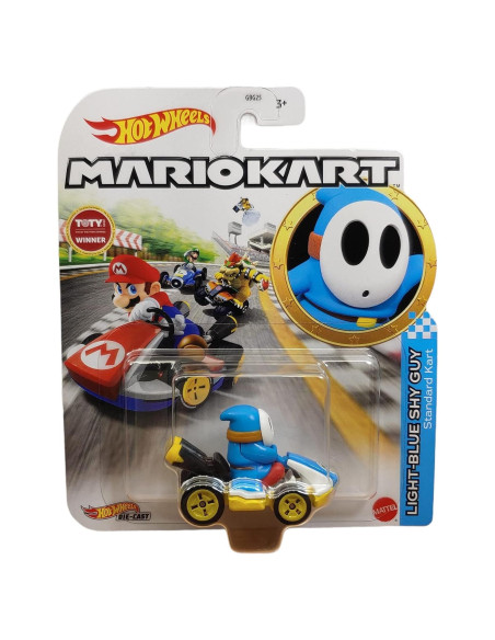 DieCast Hot Wheels Mario Kart Shy Guy Kart Azul 1:64
