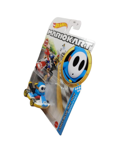 DieCast Hot Wheels Mario Kart Shy Guy Kart Azul 1:64