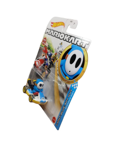 DieCast Hot Wheels Mario Kart Shy Guy Kart Azul 1:64