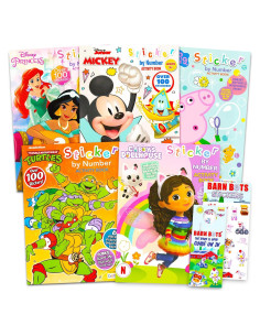 Libro de Actividades Sticker por Número Disney - 5 Juegos