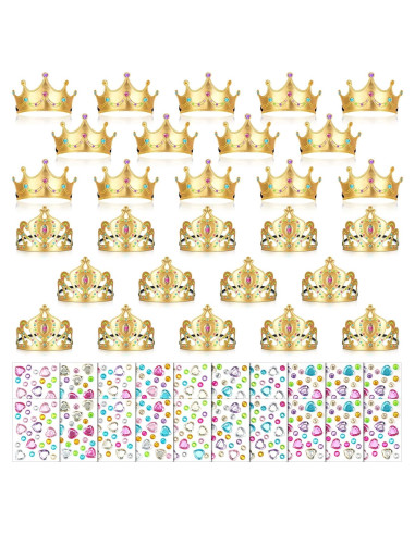 Kit de Diademas de Princesa DIY Yaomiao - 66 Piezas Oro