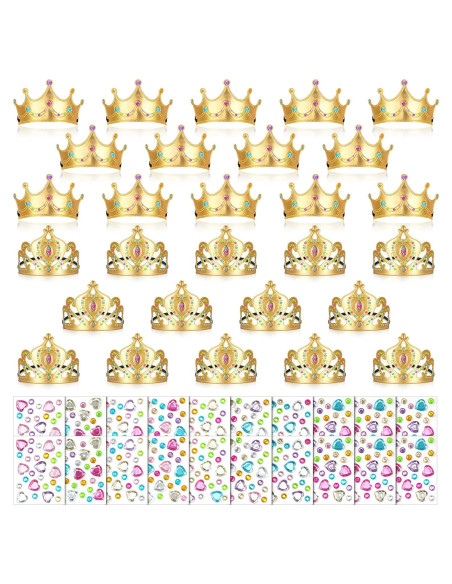Kit de Diademas de Princesa DIY Yaomiao - 66 Piezas Oro
