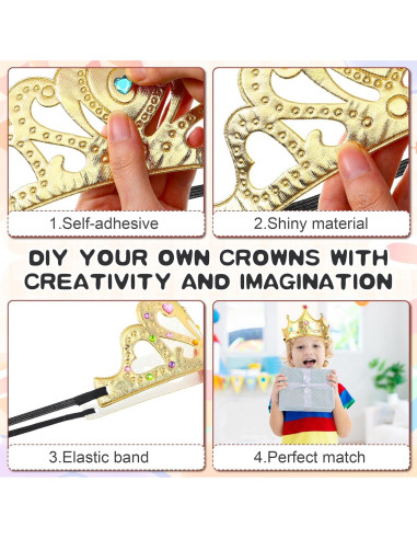 Kit de Diademas de Princesa DIY Yaomiao - 66 Piezas Oro