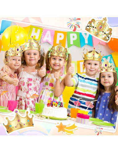 Kit de Diademas de Princesa DIY Yaomiao - 66 Piezas Oro