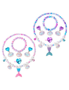 Conjunto de Joyería de Sirena BAOBAOJOY para Niñas 3-8 Años