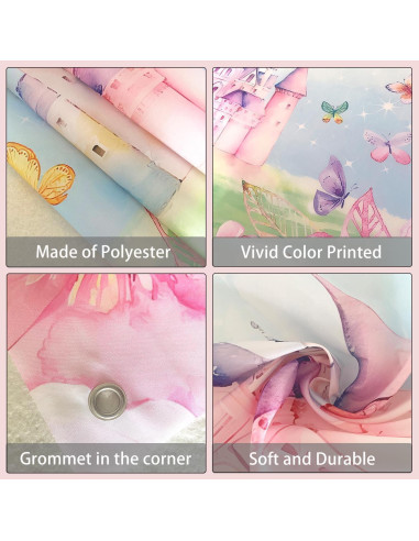 Fondo de Cumpleaños Princesa Rosa 150x100 cm LDWLYW