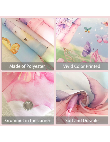 Fondo de Cumpleaños Princesa Rosa 150x100 cm LDWLYW