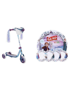 Scooter Huffy Frozen 2 para Niños + 40 Platos de Papel Disney