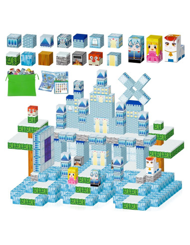 Ludmila Bloques Magnéticos 116 Piezas Castillo Congelado 3D