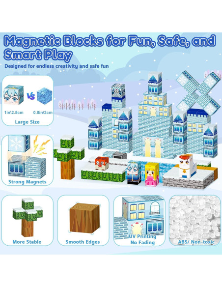 Ludmila Bloques Magnéticos 116 Piezas Castillo Congelado 3D Ludmila Bloques Magnéticos 116 Piezas Castillo Congelado 3D