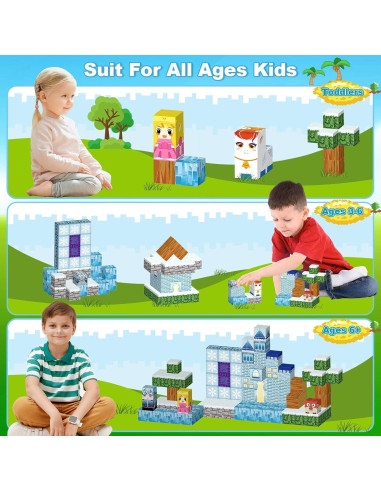 Ludmila Bloques Magnéticos 116 Piezas Castillo Congelado 3D