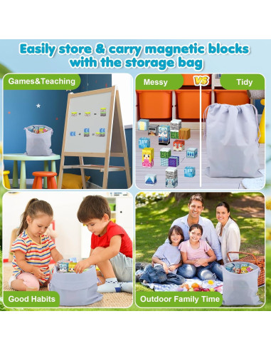 Ludmila Bloques Magnéticos 116 Piezas Castillo Congelado 3D