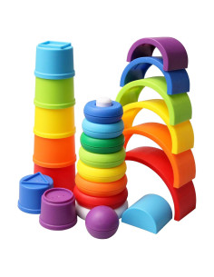 Set de Juguetes Apilables Kiddie Play para Bebés - 3 Piezas