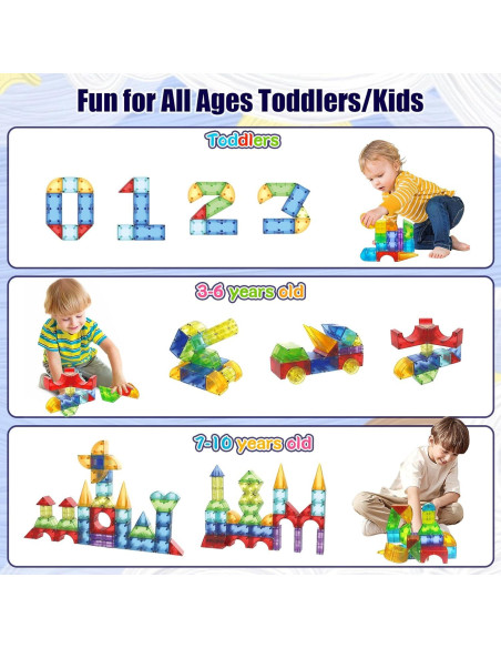 Bloques Magnéticos Huaker 66 PCS Juguetes de Construcción STEM