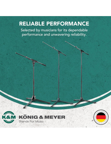 Soporte de Micrófono K&M 21075.500.55 con Brazo Telescópico